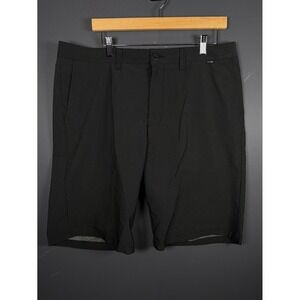 TravisMathew Beck Mens Golf Shorts Black Size 36 Stretch Performance 10 Inseam